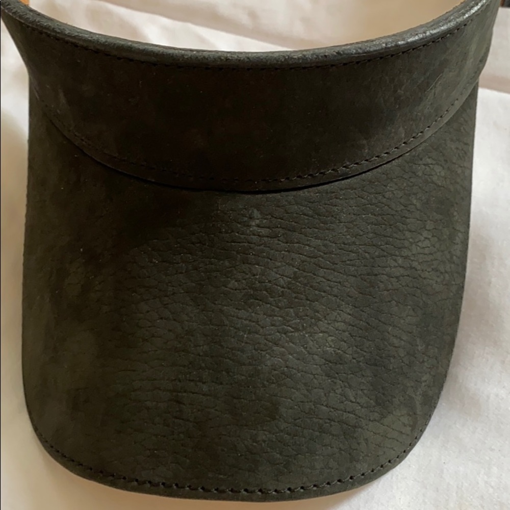 Pioroa Black Suede, Leatherish Buckle Visor - Picture 5 of 9